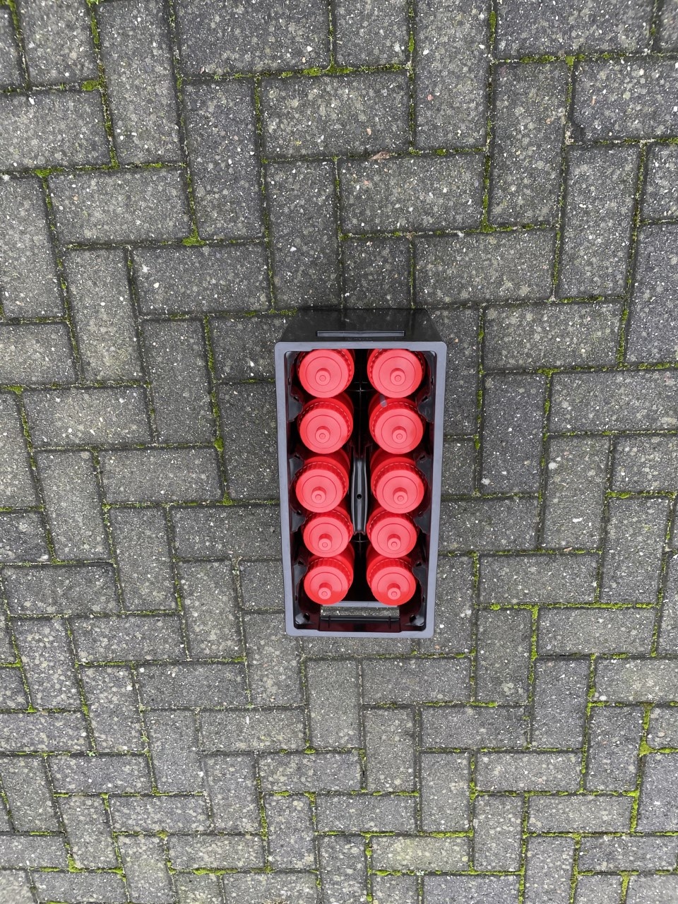 Caisse à bouteilles (extra robuste) avec 10 bouteilles de la couleur de votre choix