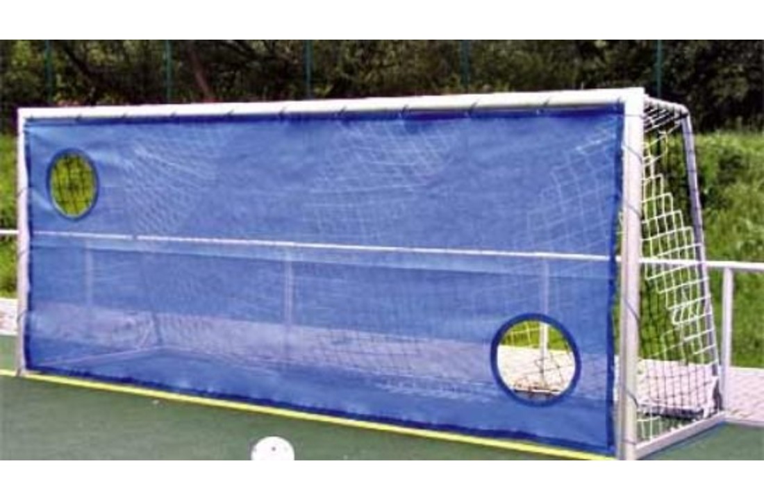 7mx2m Oefendoelwand met Gaten Blauw