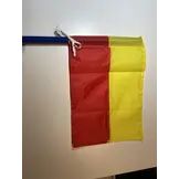 Drapeau de coin lâche ou drapeau de coin jaune rouge