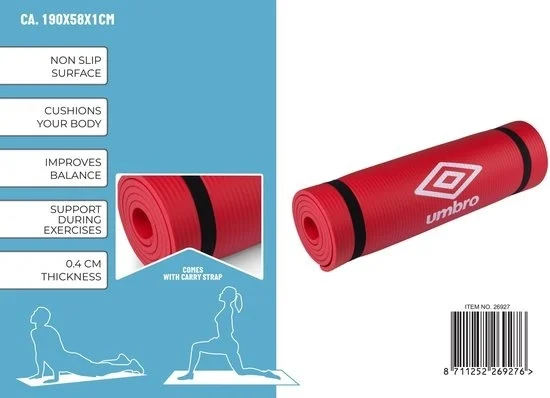 Fitness yogamat 190x58x1cm