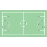 Plifix pluimen wit : 25 pluimen . Voor het uitzetten van een volledig voetbalveld