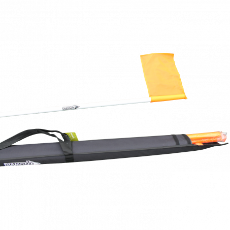 Hoekvlaggen set: 4x geveerde hoekvlagstok met hoekvlag