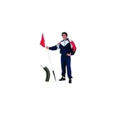 Hoekvlaggen set: 4x geveerde hoekvlagstok met hoekvlag