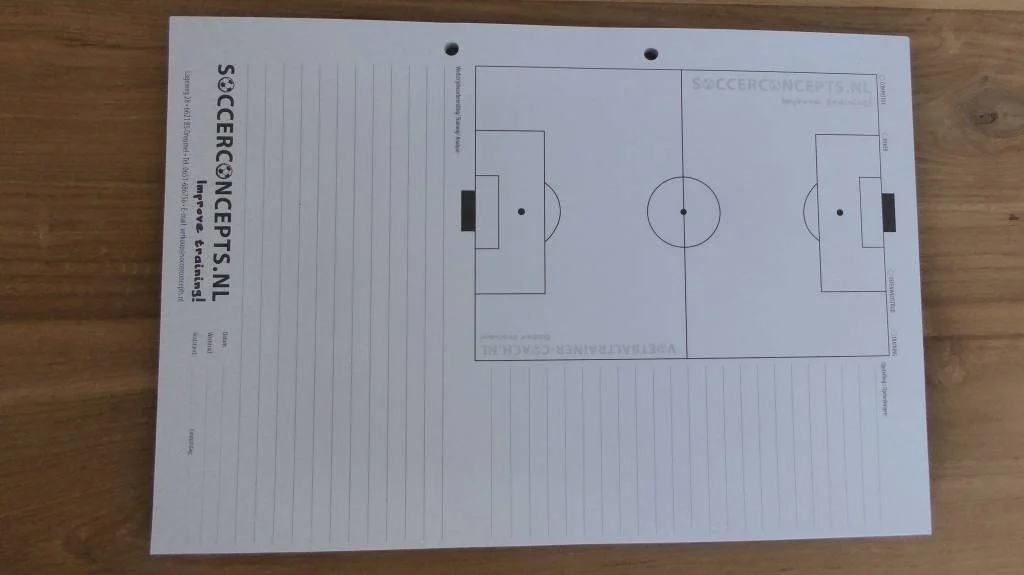 Coachblok: 50 bladig. Multifunctioneel voor trainingen en wedstrijden ontwikkeld