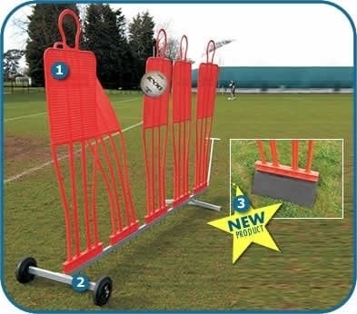 Verzwaarde voet voor vrije trap pop op kunstgras