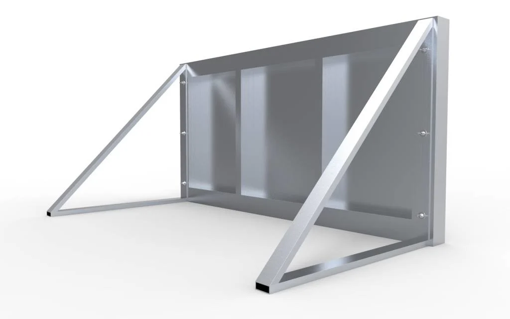Wall 1500x750 2 standen Aluminium Voetbalwand