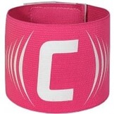 Brassard de capitaine de football féminin rose fluo avec fermeture velcro