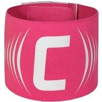 Brassard de capitaine de football féminin rose fluo avec fermeture velcro