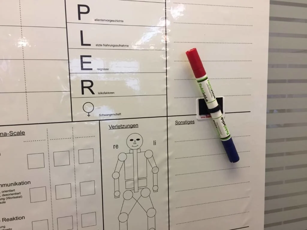 Twinstift Taktifol: 1 rode stift en 1 blauw stift