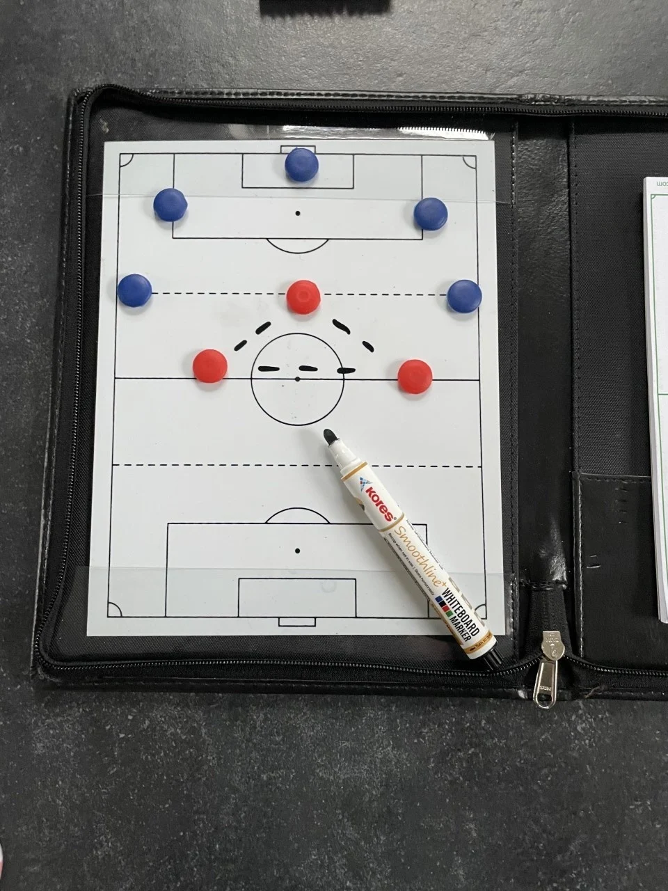 Coachmap klein met rits en magnetisch afwisbaar veld