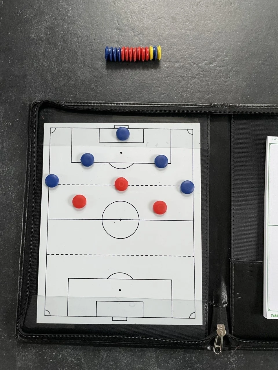 Coachmap klein met rits en magnetisch afwisbaar veld