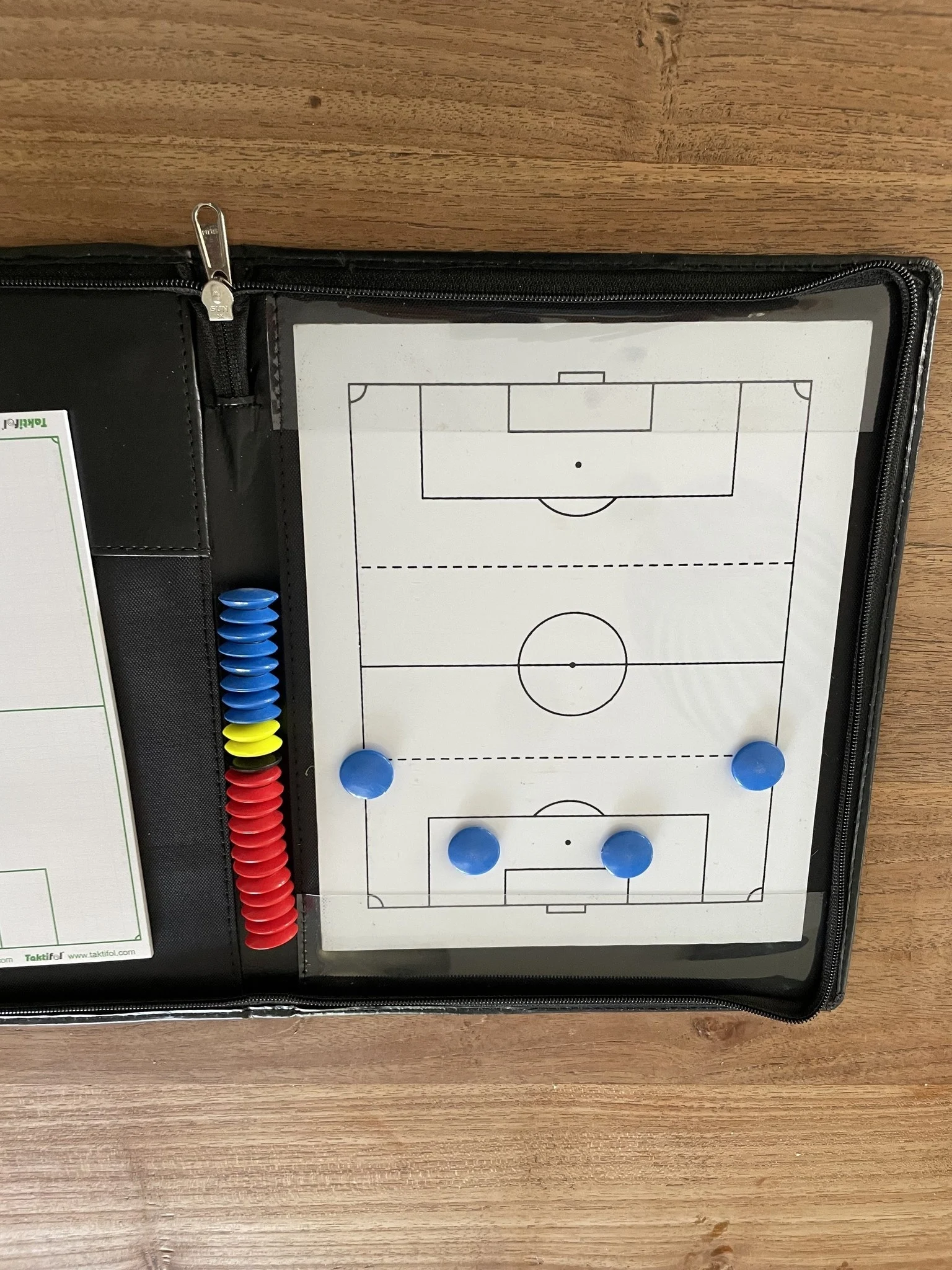 Coachmap klein met rits en magnetisch afwisbaar veld