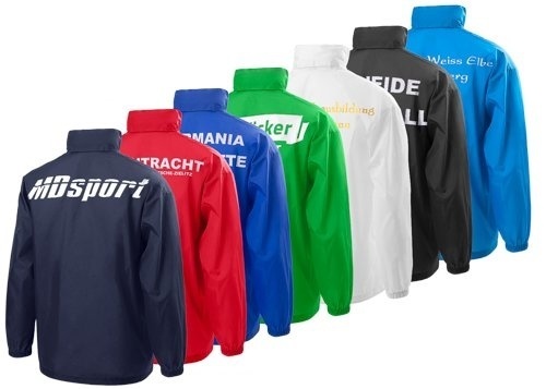 Team-Aanbeiding: 10x Regenjack met bedrukkingTeam-Aanbieding: 10x Regenjack met bedrukking