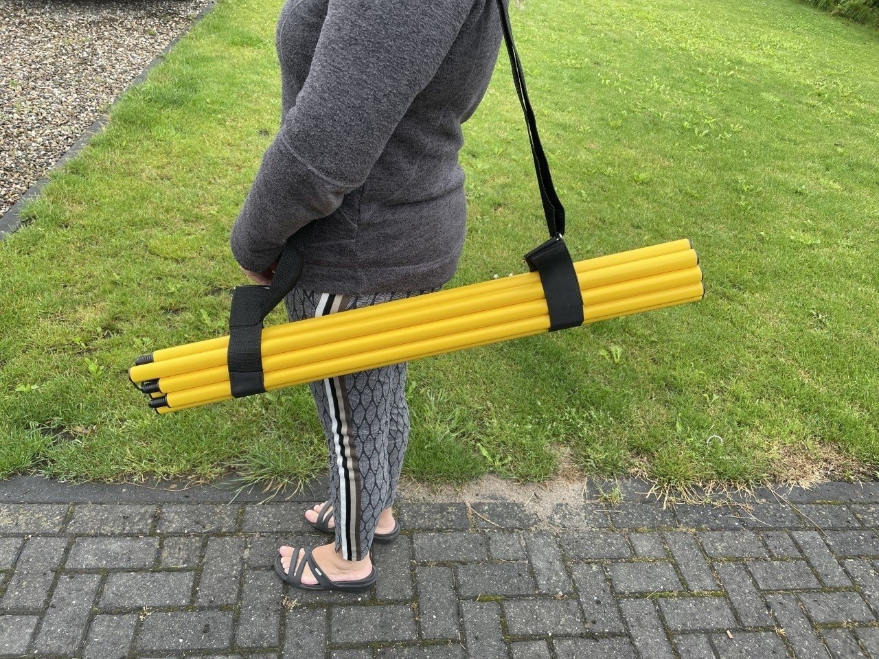 Draaggordel voor sla om stokken