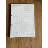 Notitieblok Voetbal A4 Set van 3 blokken met 1, 2 en 4 velden