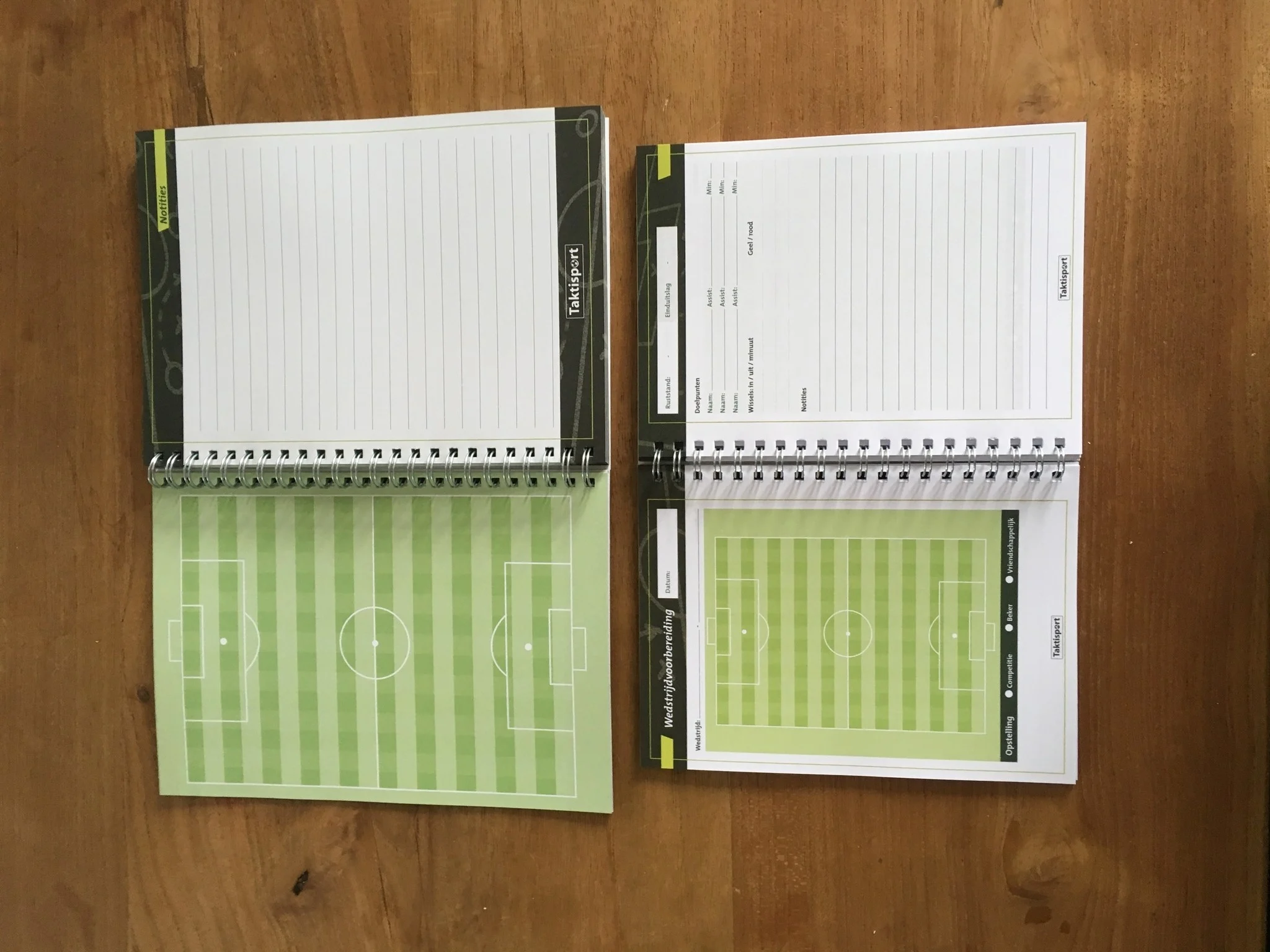 Notitieset Voetbal 5 delig: Wedstrijdboek, Trainingsboek en 3 blokken