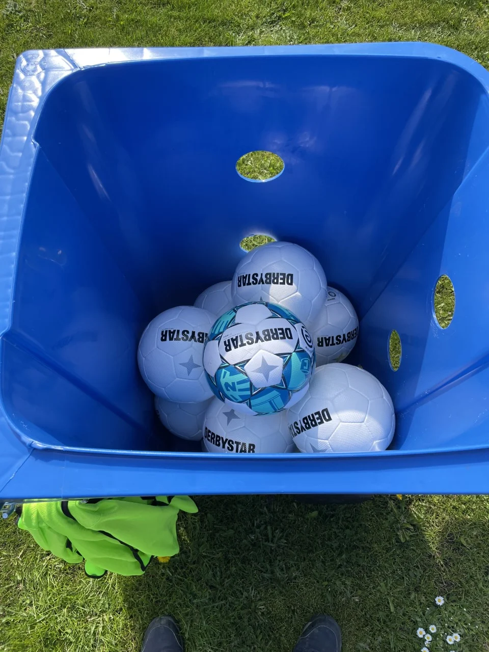 Baril à balles pour 20 ballons de football et matériaux