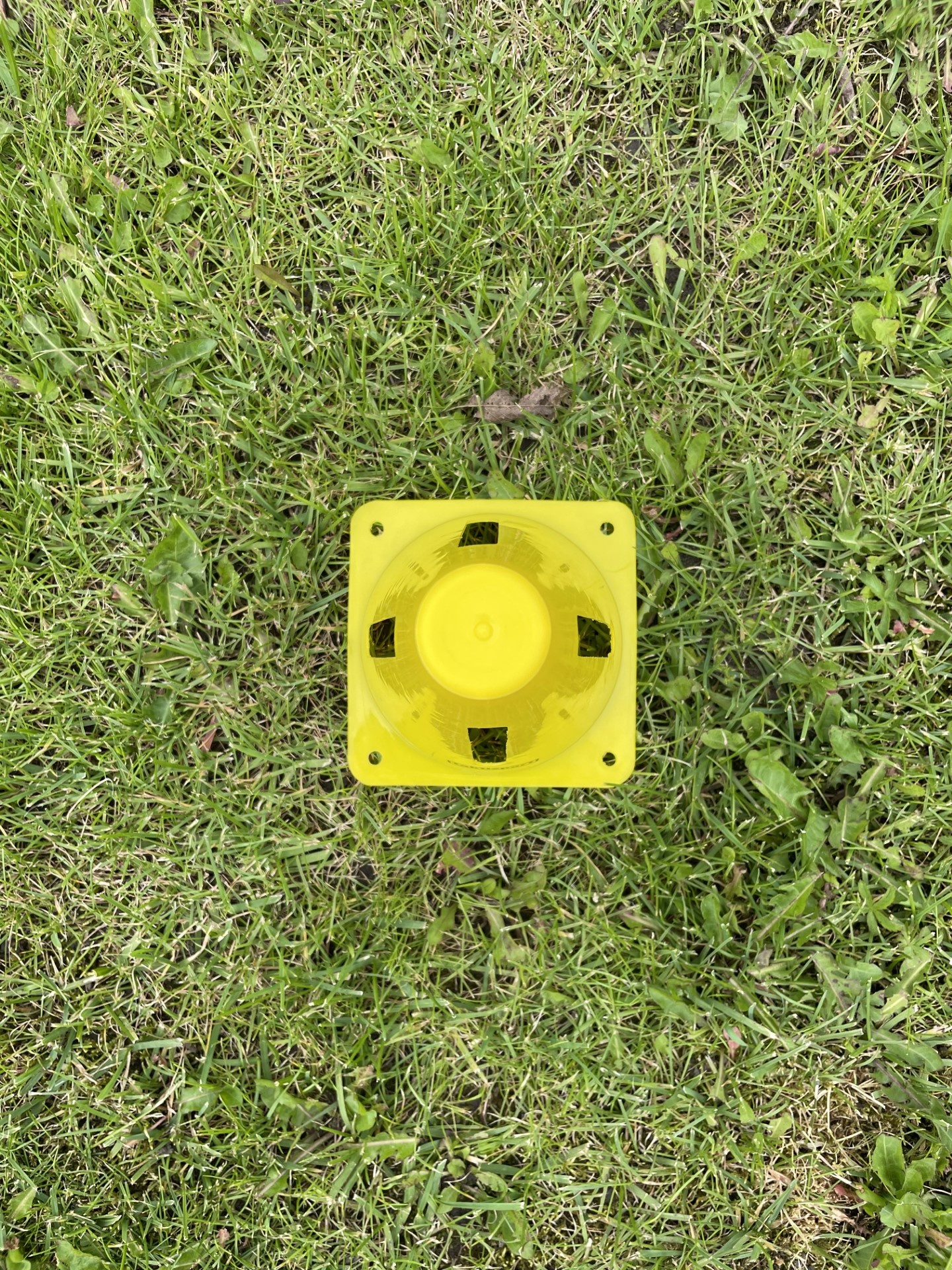 Pion 23cm Geel met uitsparingen : set van 10 stuks