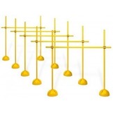 Ensemble de haies combi : 2 pieds avec 3 barres de 100 cm et 2 clips