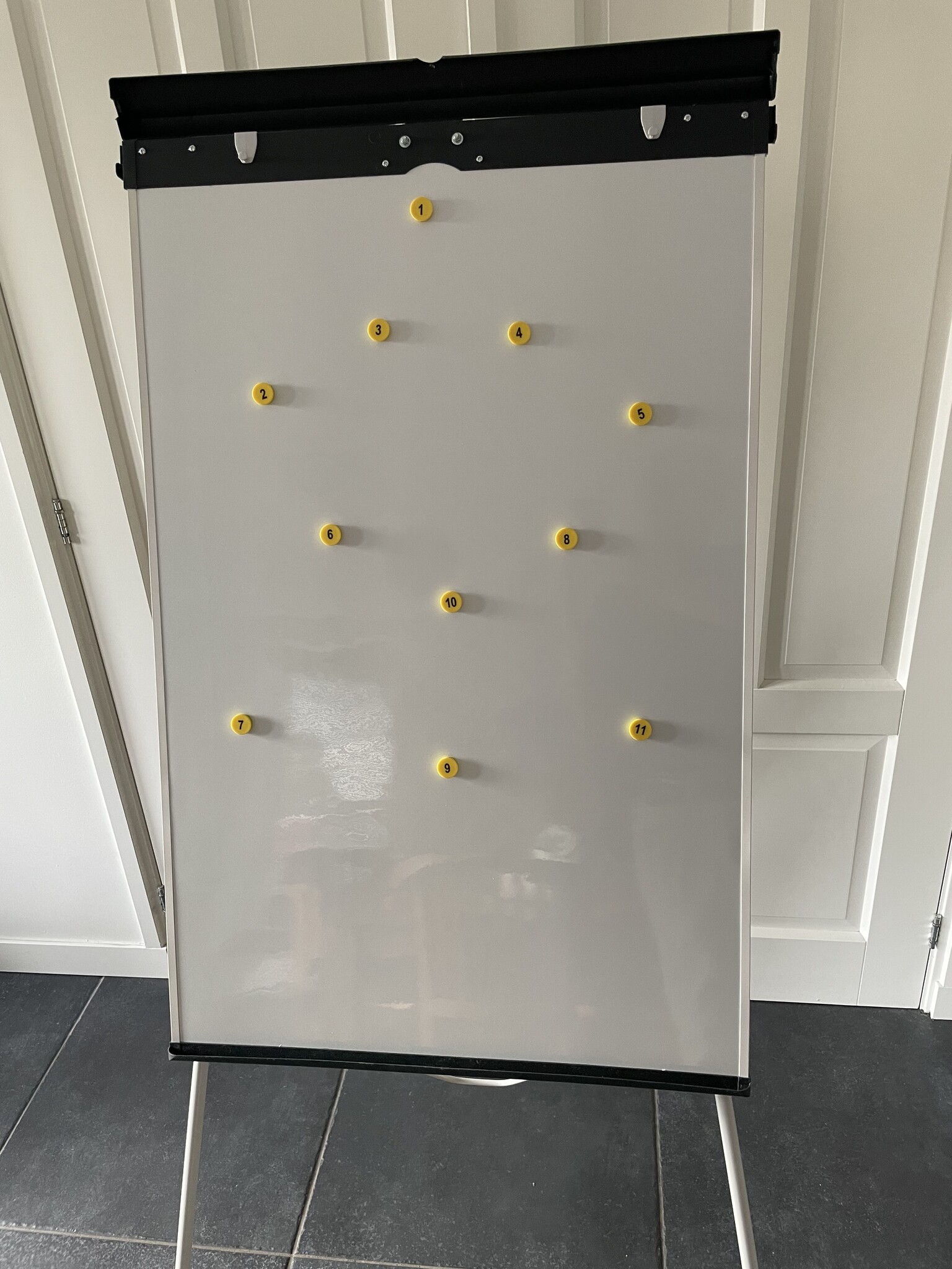 Flipover statief / Flipchart met voetbal vellen