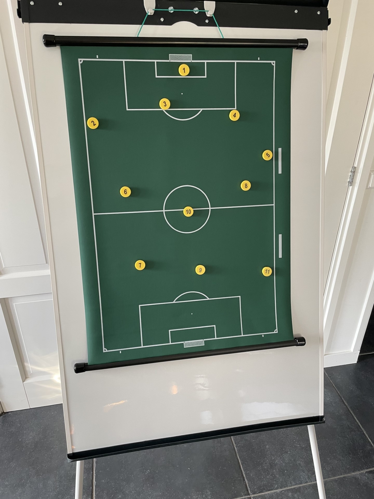 Flipover statief / Flipchart met voetbal vellen