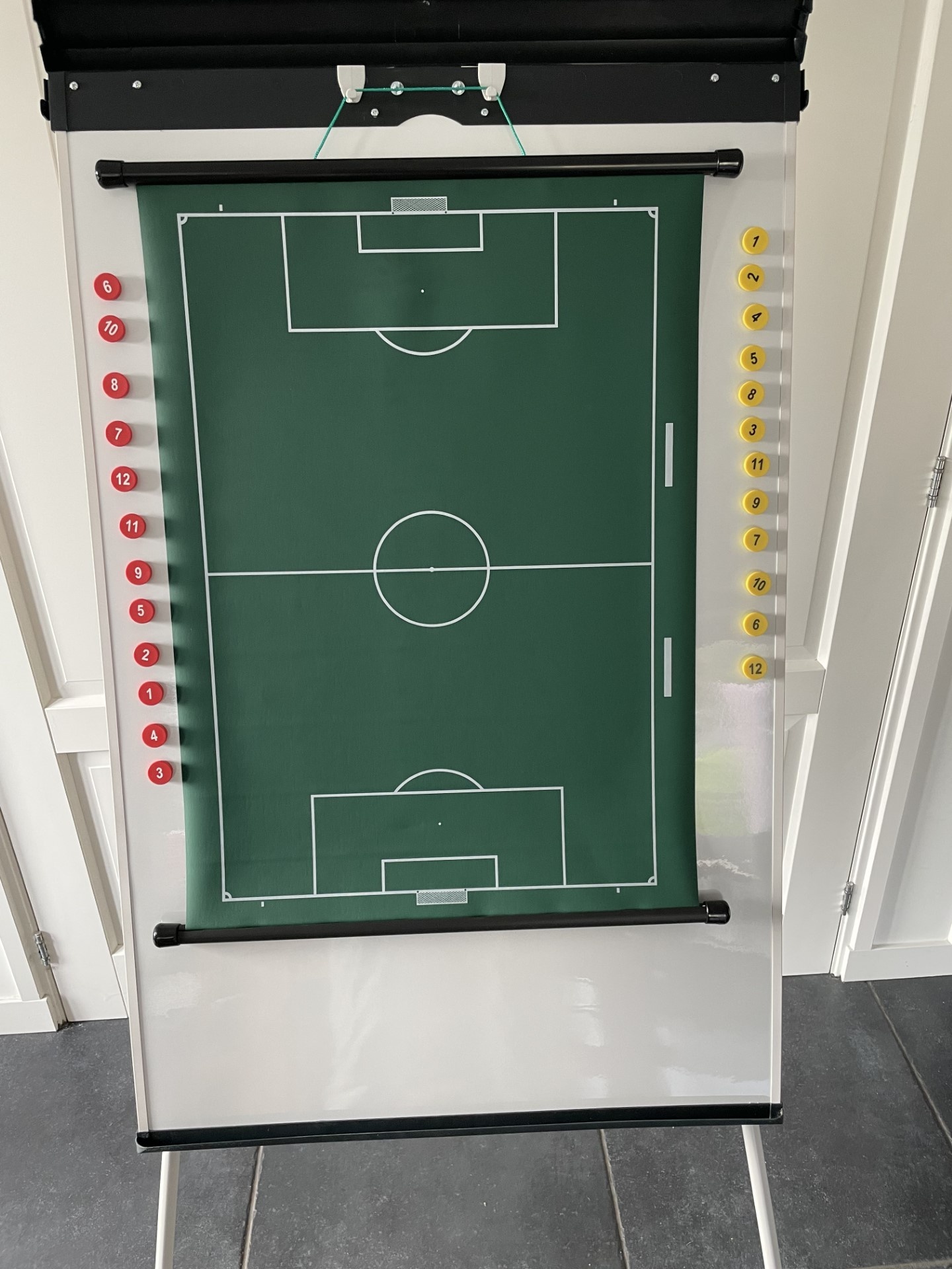 Flipover statief / Flipchart met voetbal vellen