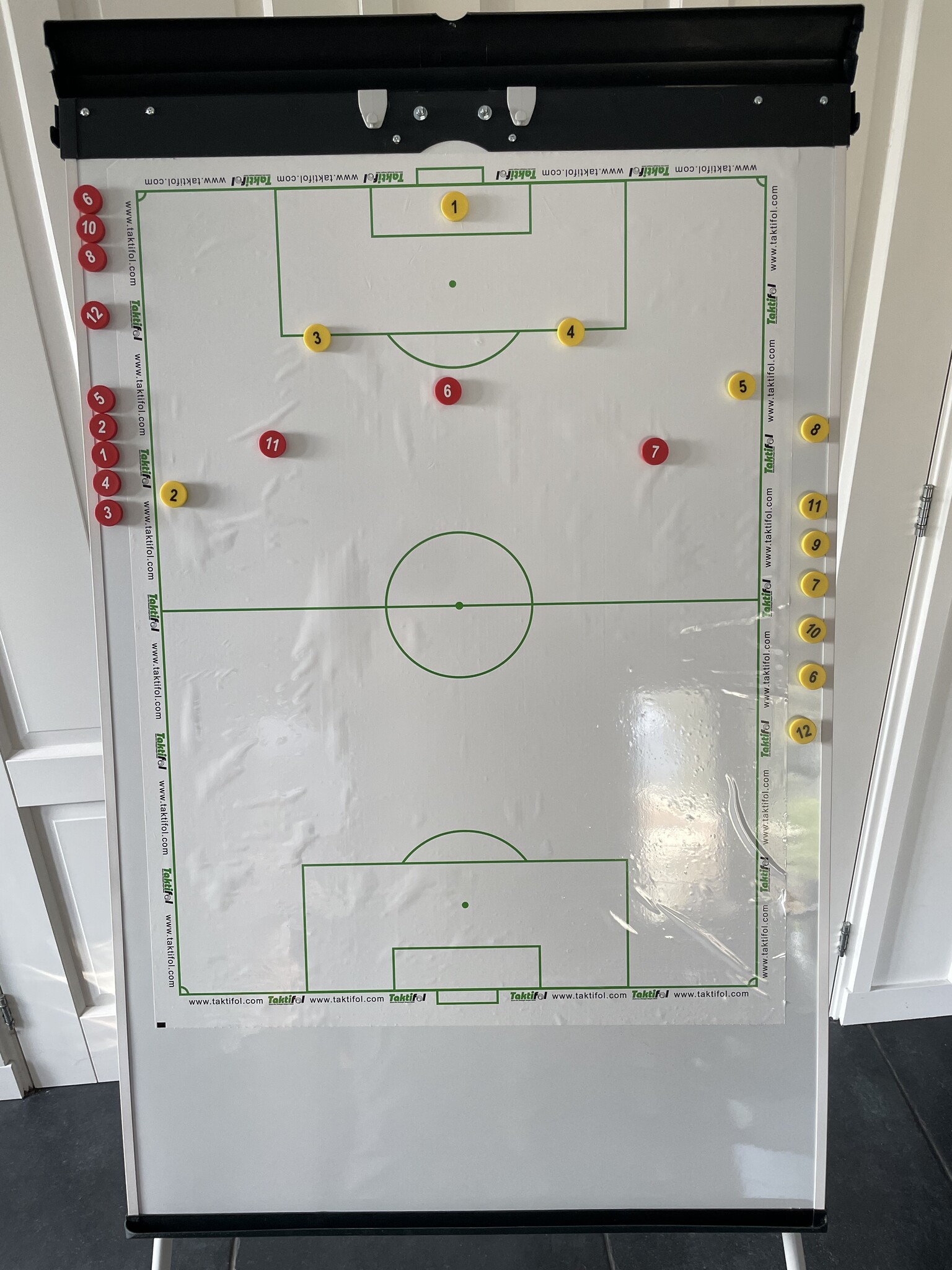 Flipover statief / Flipchart met voetbal vellen
