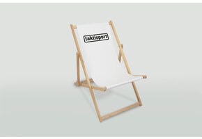 Ligstoel met reclame opdruk