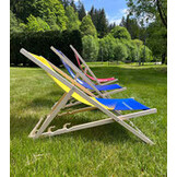 Chaise longue avec imprimé publicitaire