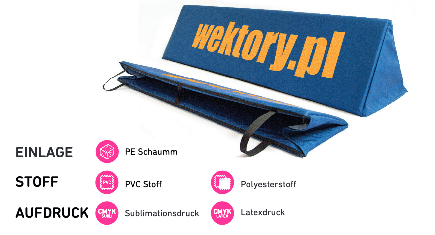 Bannière publicitaire Souple Pliable 150cm x 30cm x 30cm