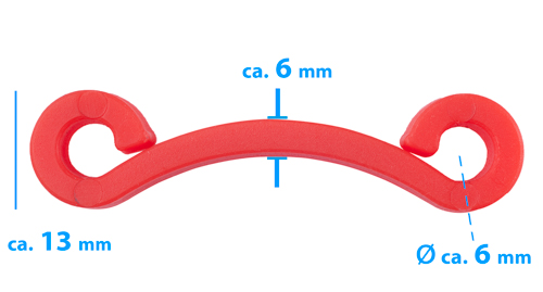 Clip pour filet avec 2 trous pour petits filets de but, 20 pièces
