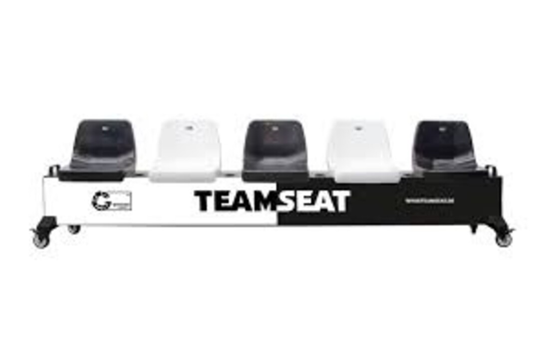 Banc d'équipe mobile avec sièges baquets