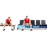Banc d'équipe mobile avec sièges baquets