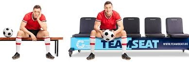 Banc d'équipe mobile avec sièges baquets