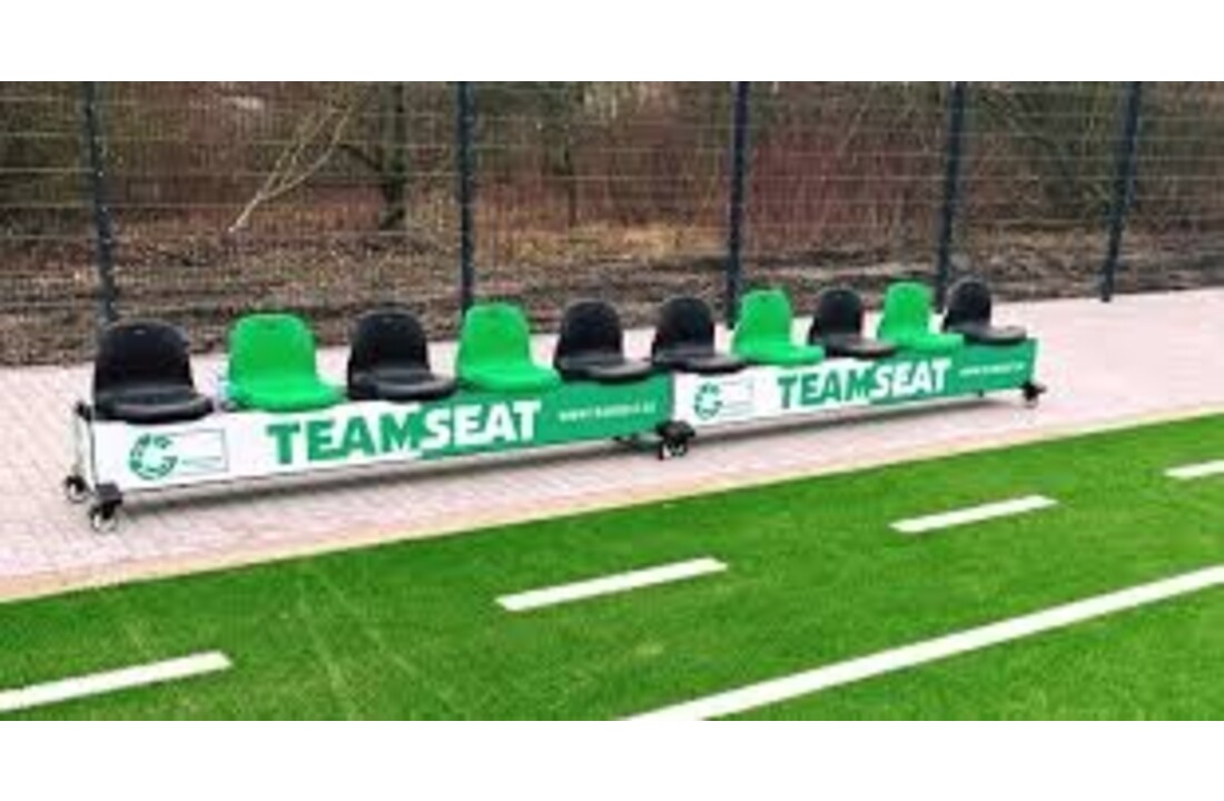 Banc d'équipe mobile avec sièges baquets