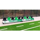 Banc d'équipe mobile avec coques de siège