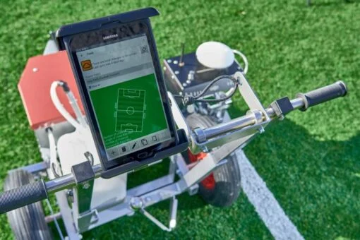 Lignes d'un terrain en gazon artificiel