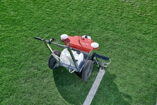 Lignes d'un terrain en gazon artificiel