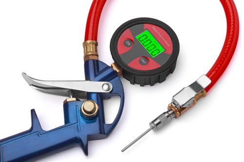 Raccord adaptateur pour pompe à pneu à pression d'air avec 2x embouts de valve