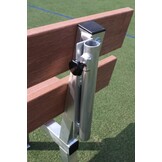 Banc en bois dur 170cm avec dossier