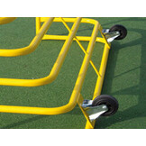 But d'entraînement en acier 150 cm x 75 cm en revêtement jaune