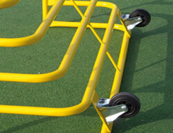 Stalen Trainingsdoel 150 cm x 75 cm in gele coating