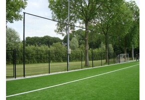Ballenvanger 25m x 5m met 2m dubbelstaafmat: verzinkt of gecoat en geleverd of geplaatst