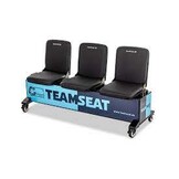 Verrijdbare Team Zitbank met 3x luxe leren zitting