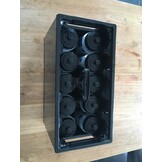 Bidonkrat zwart met 10 zwarte bidons