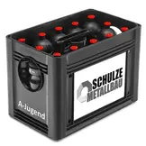 Bidonkrat 4 zijdig bedrukt met 12 bidons