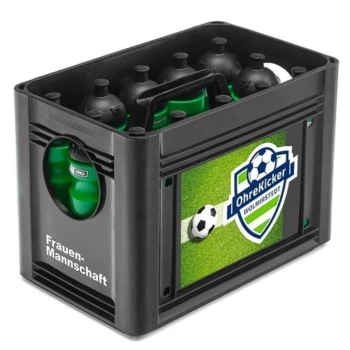 Bidonkrat 4 zijdig bedrukt met 12 bidons