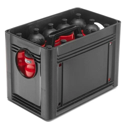 Bidonkrat 4 zijdig bedrukt met 12 bidons