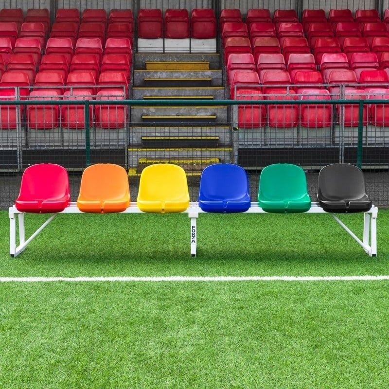 Tribune zitje met rugsteun in 7 kleuren