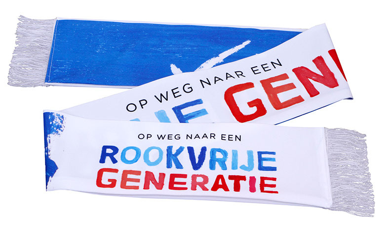 Supporter shawl met eigen bedrukking